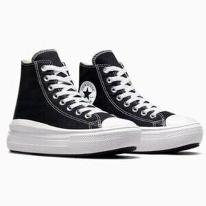 Converse Chuck Taylor All Star Move Leather Platform High-Top Sneakers Black 8